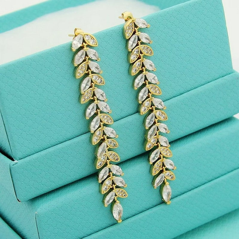 Tiffany Victoria Diamond Vine Drop Earrings - 18K Gold