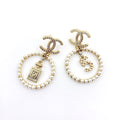 Chanel No.5 Perfume Bottle Earrings - 18K Yellow Gold