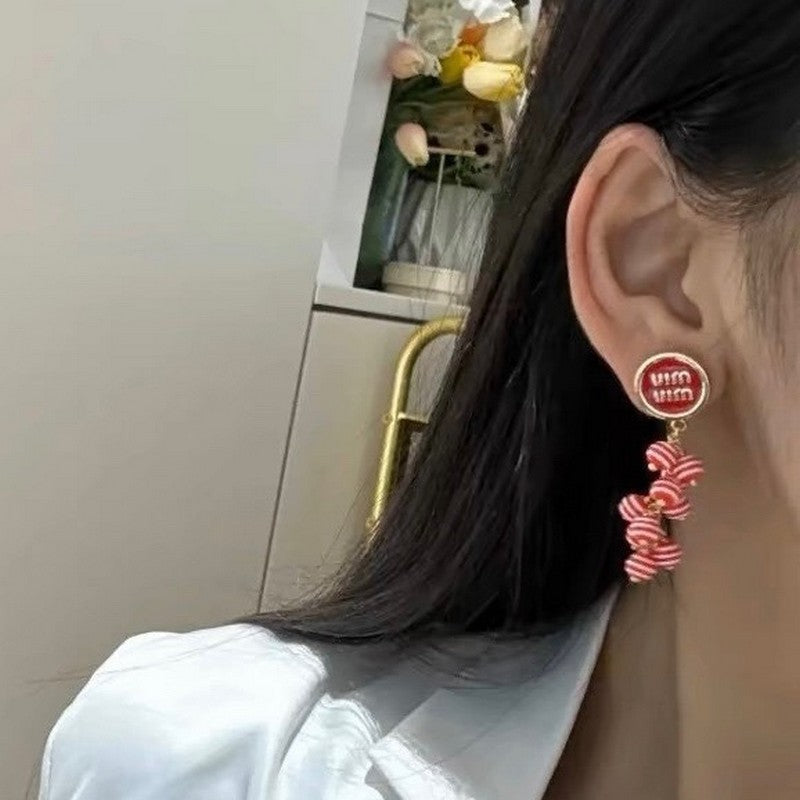 Miu Blue & Pink Ball Earrings - 18K Yellow Gold