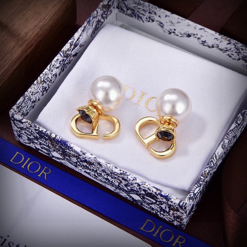 Dior Tribales Black Crystal Earrings