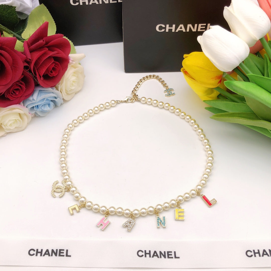 Dior Script Pearl Necklace