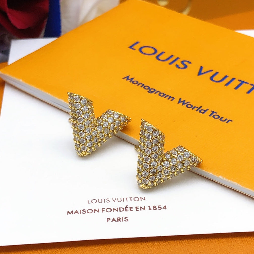 Louis Vuitton Diamond Earrings - 18K Yellow Gold