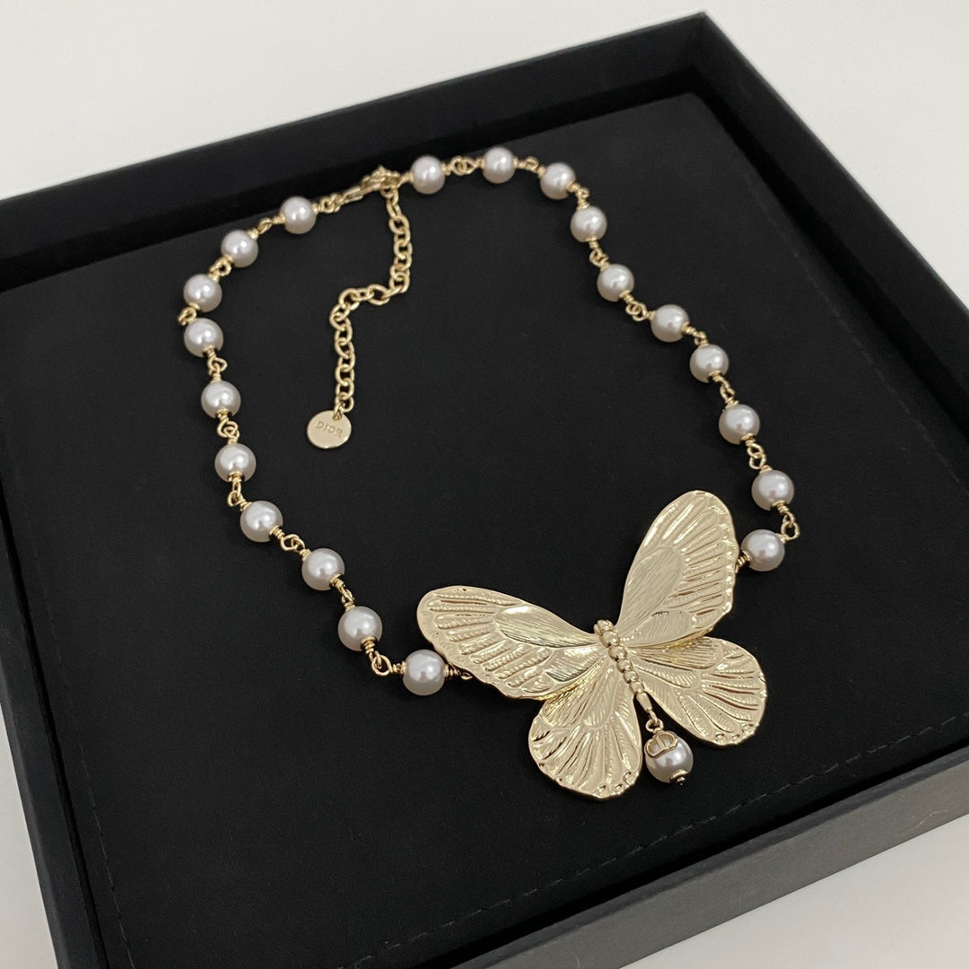 Dior Butterfly Choker Necklace