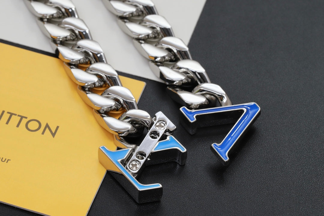Louis Vuitton Blue Chain Necklace