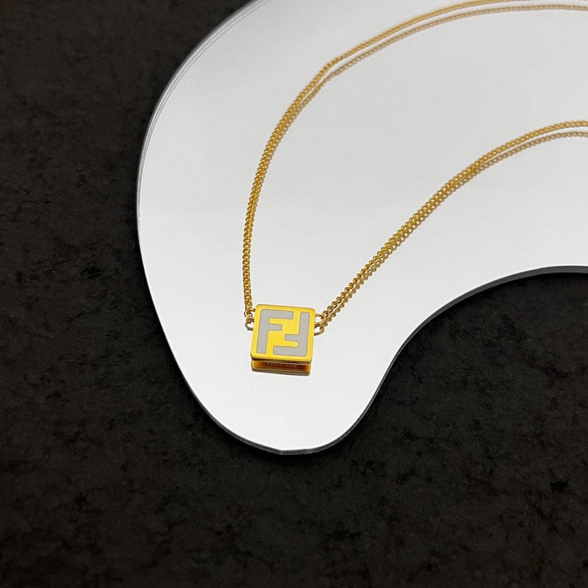 Fendi Forever Pink Necklace - 18K Gold