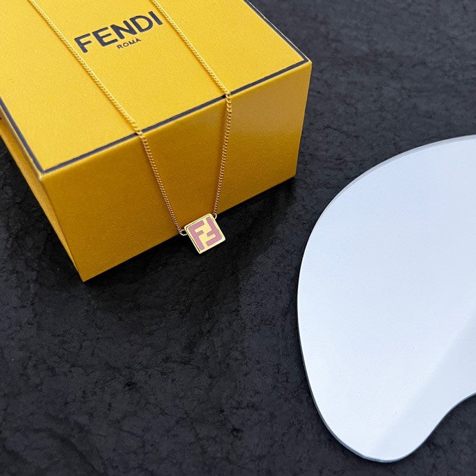 Fendi Forever Pink Necklace - 18K Gold