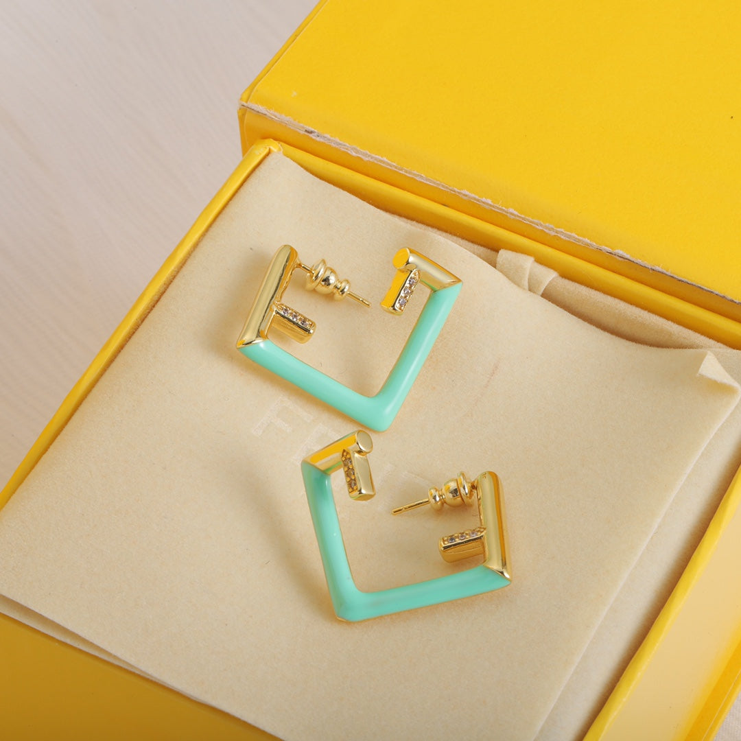Fendi Vintage Earrings - 18K Yellow Gold