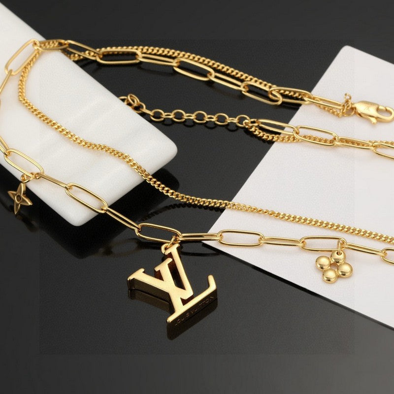 Louis Vuitton Pink Crystal Necklace