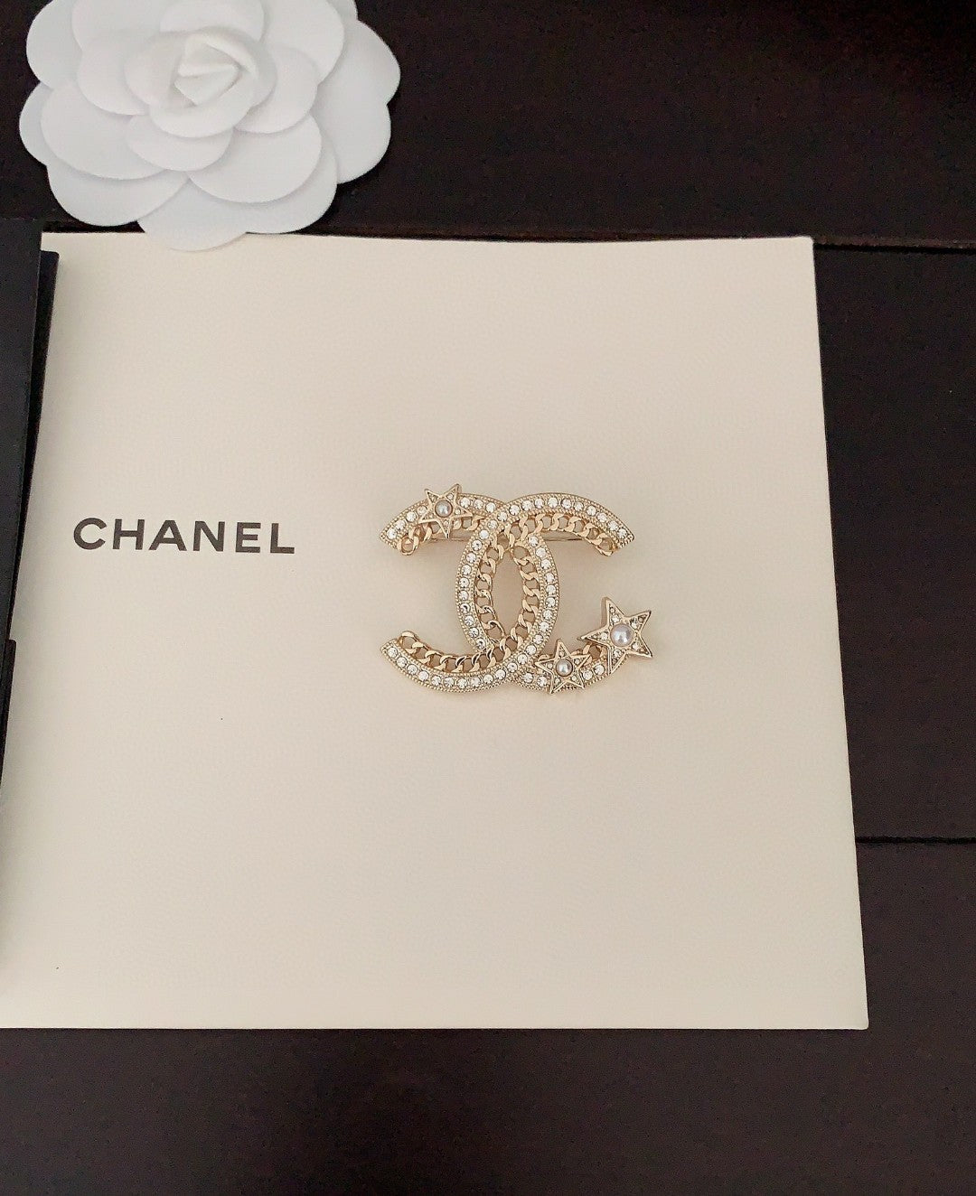 Chanel Star Crystal Brooch