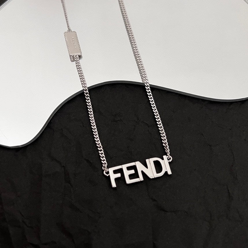 Fendi Script Necklace - 18K Gold
