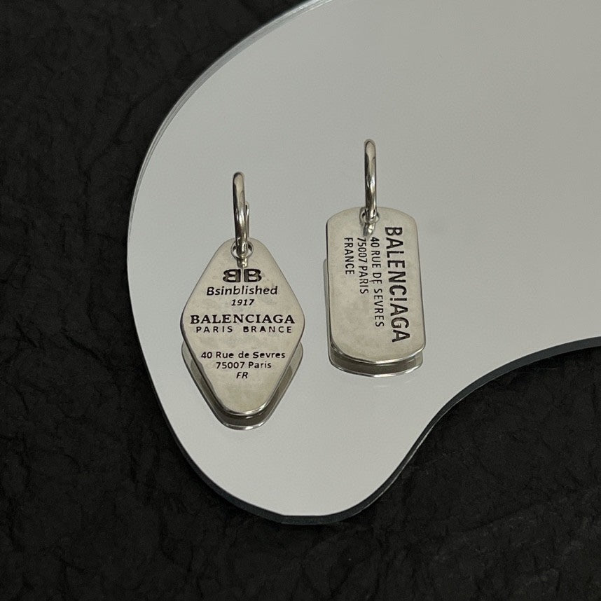 Balenciaga Plate Earrings - 18K Gold