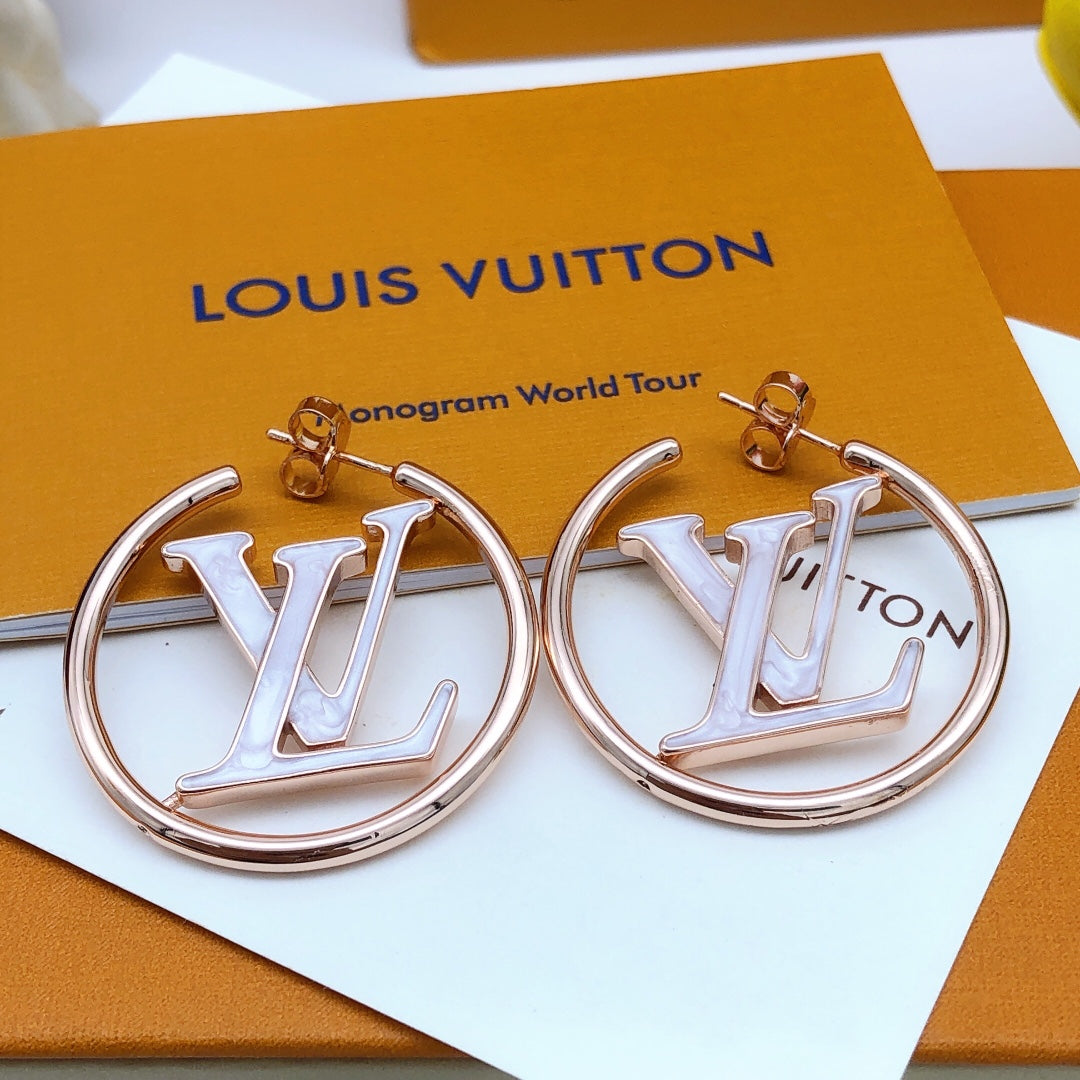Louis Vuitton Louise Hoop Pearl Earrings - 18K Rose Gold