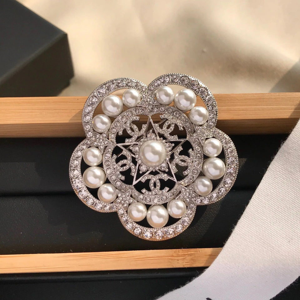 Chanel Camellia Pearl Brooch