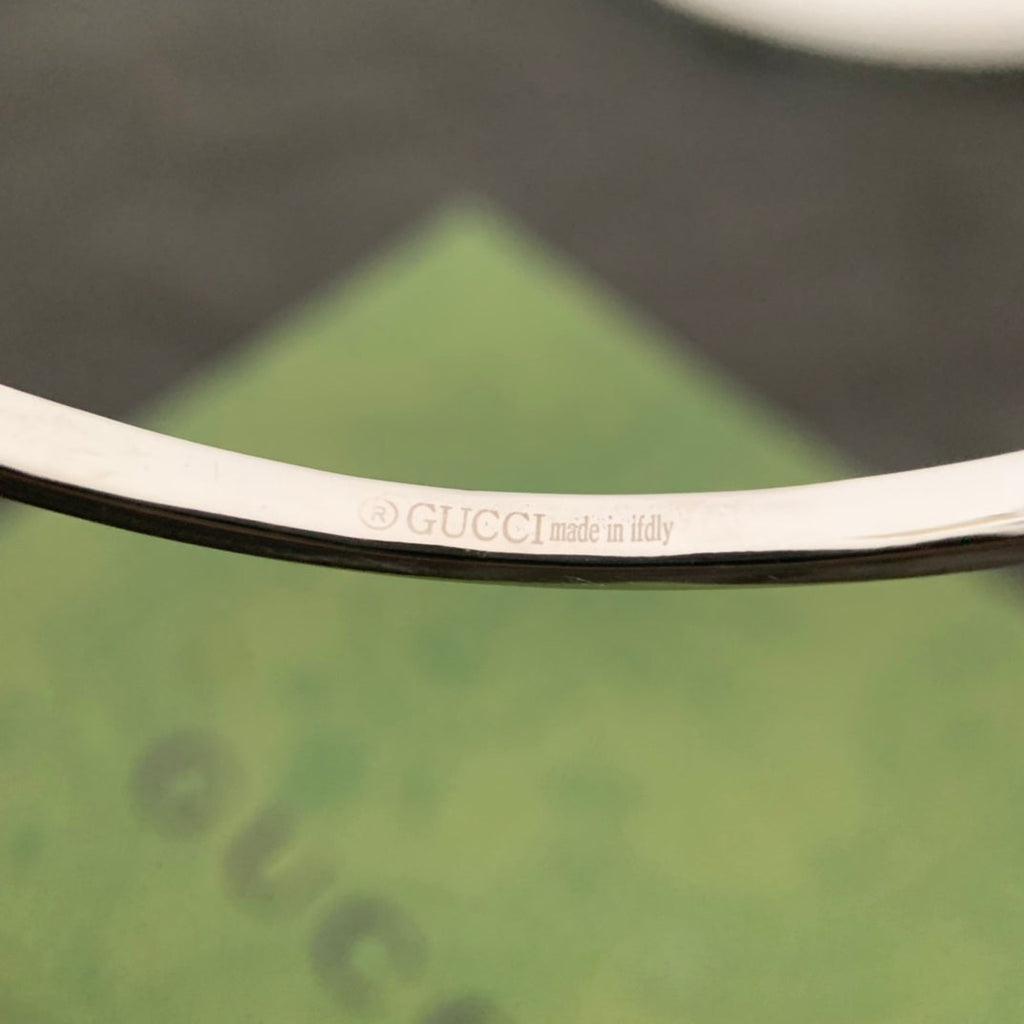 Gucci Double G Running Diamond Cuff Bracelet