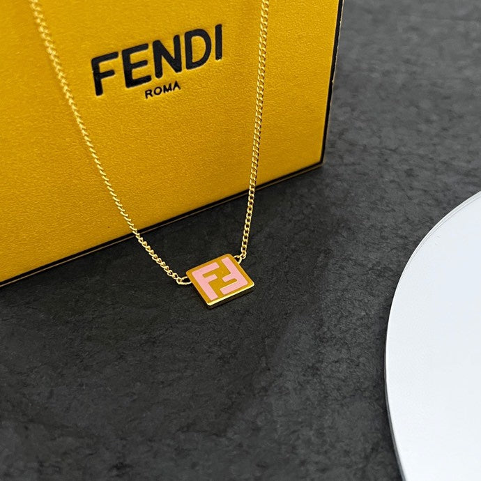 Fendi Forever Pink Necklace - 18K Gold