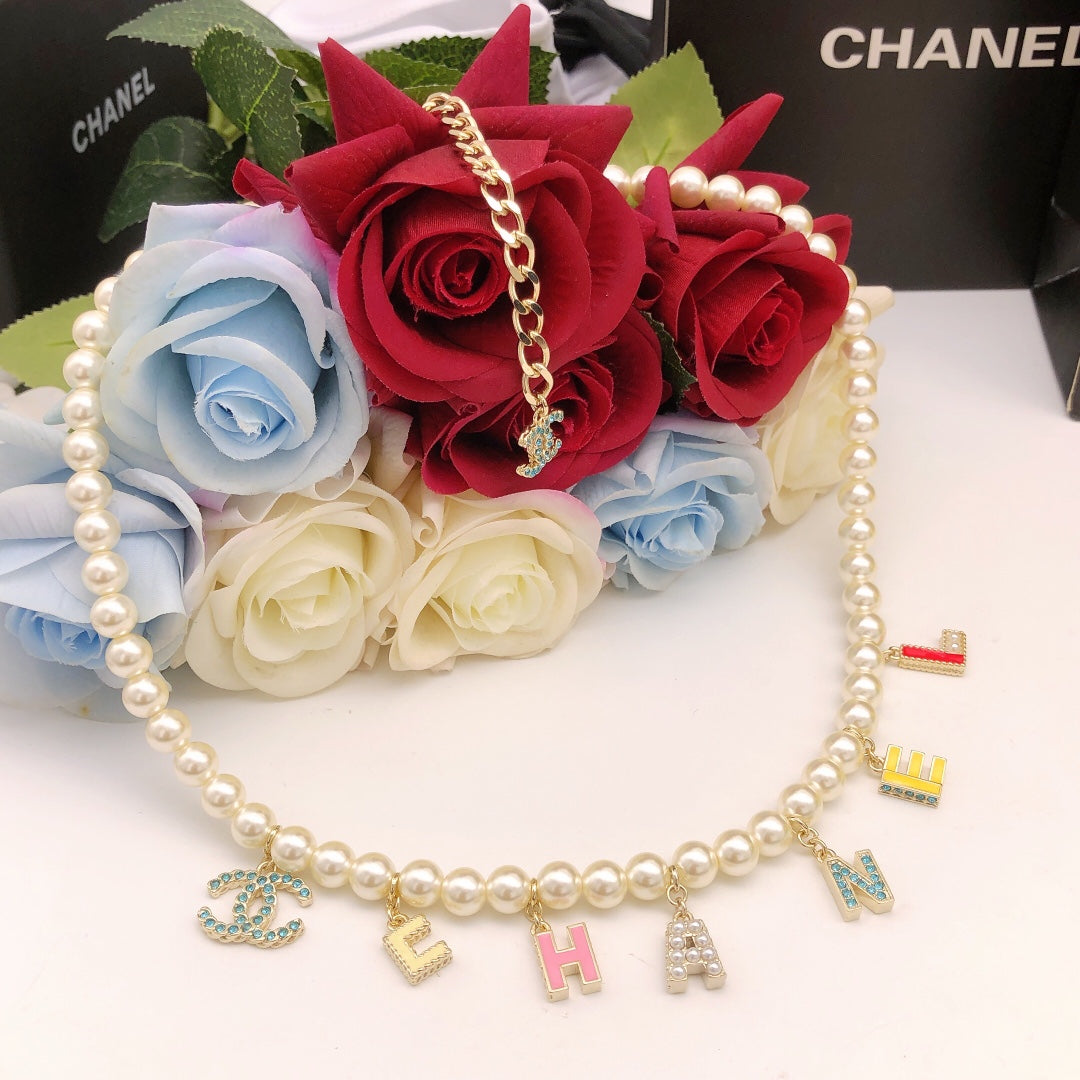 Dior Script Pearl Necklace