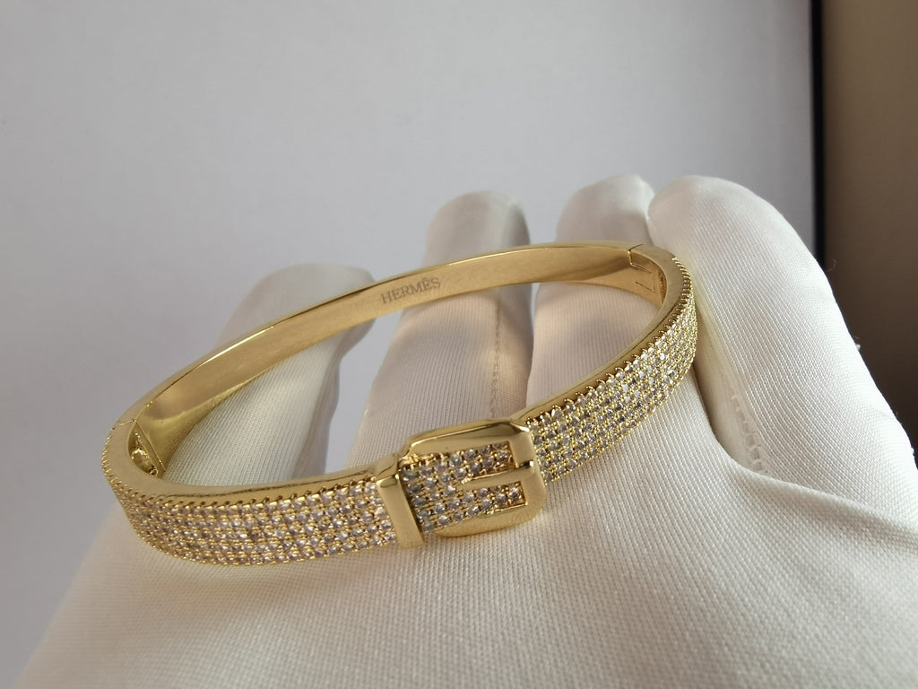 Hermes Kelly Diamond Vintage Bracelet - 18K Gold