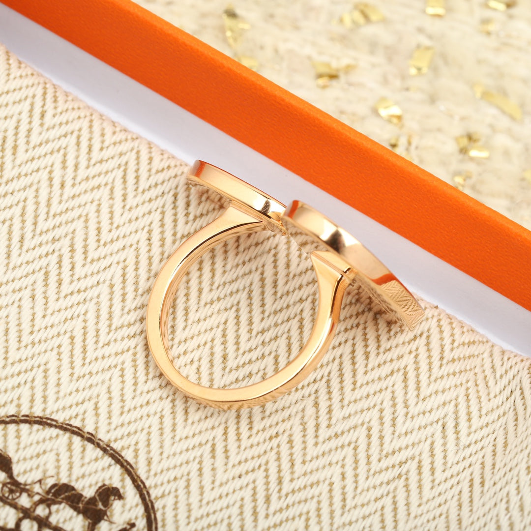 Hermes Chaine D'ancre Verso Large Ring - 18K Rose Gold