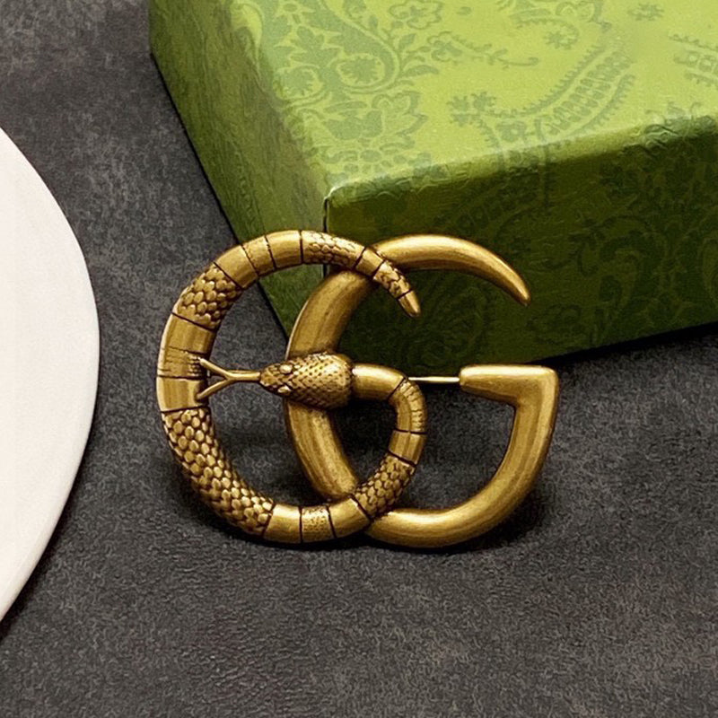 Gucci Double G Snake Brooch