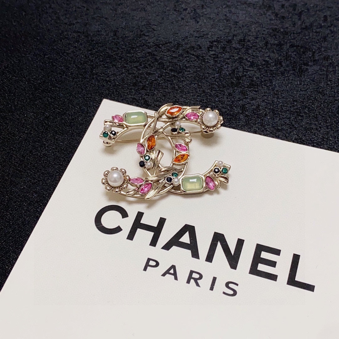 Chanel Crystal Flower Brooch