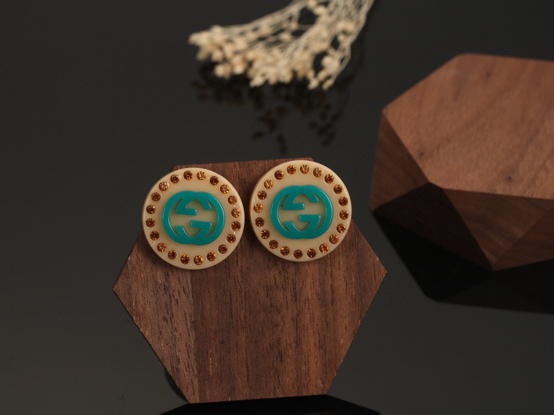 Gucci Double G Resin Earrings - 18K Yellow Gold