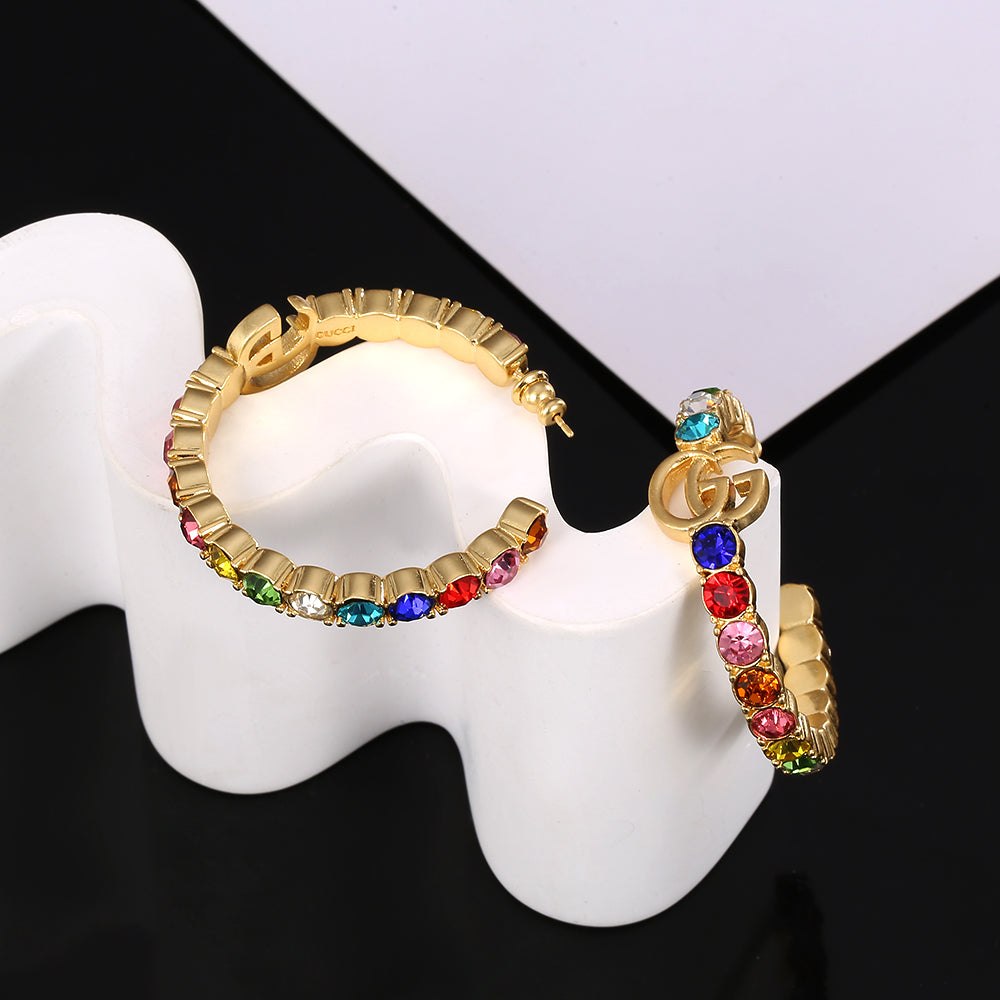 Gucci Double G Circle Earrings - 18K Yellow Gold