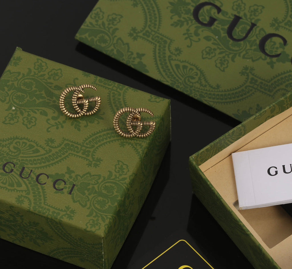 Gucci Double G Earrings - 1.6 cm Height - 18K Yellow Gold