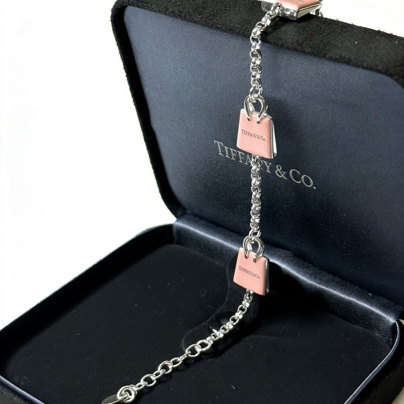 Return to Tiffany Pink Bag Bracelet - 18K White Gold