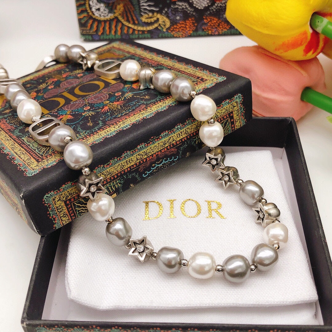 Dior Pearls And Stars Necklace