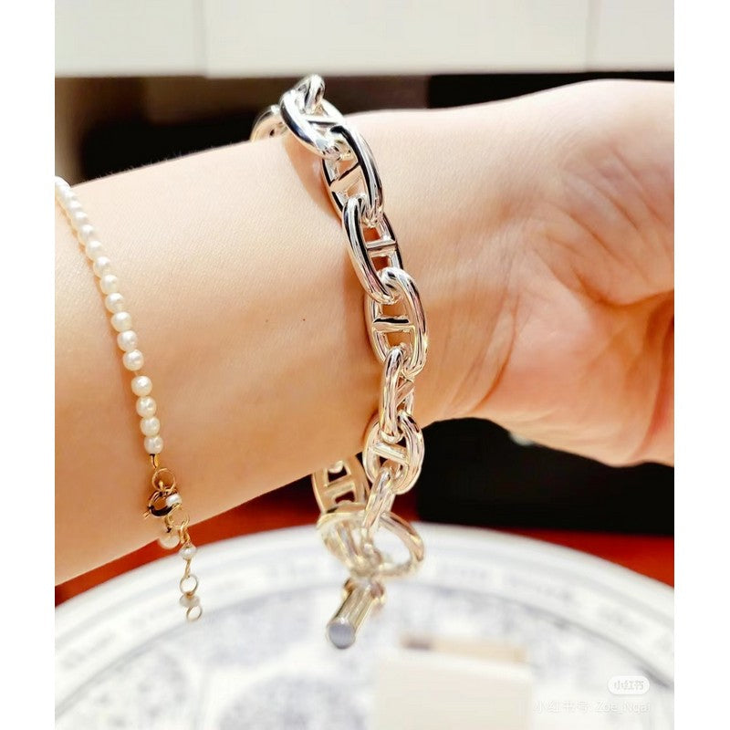 Hermes Chaine d'Ancre Enchainee Bracelet - 18K Gold