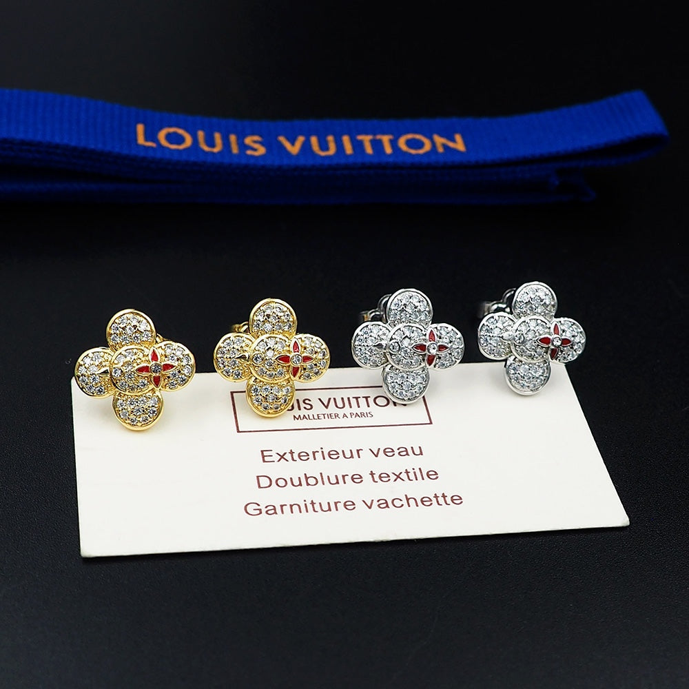 Louis Vuitton Vivienne Diamond Earrings - 18K Gold