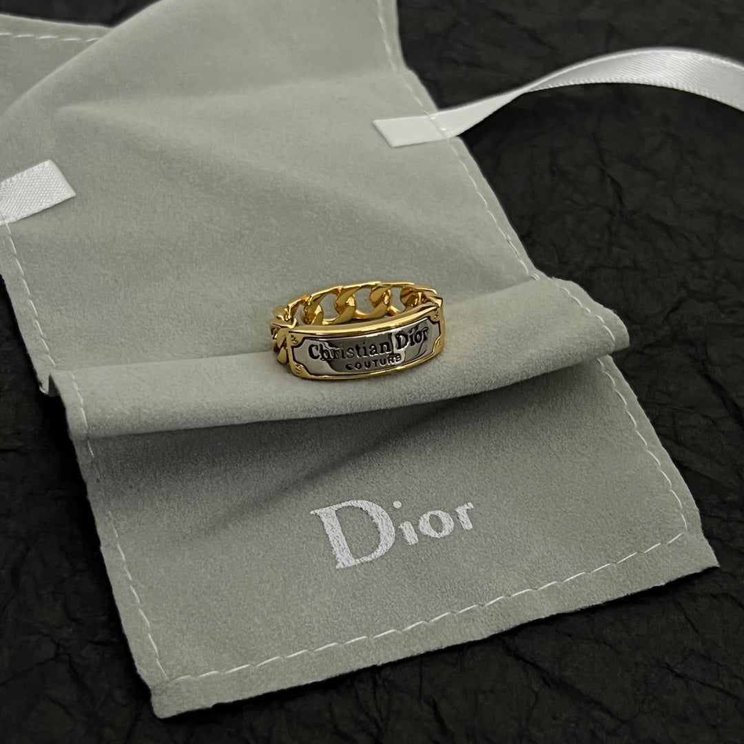 Dior Couture Chain Link Ring - 18K Yellow Gold