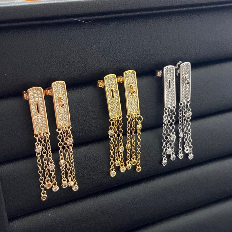 Hermes Kelly Gavroche Full Diamond Earrings