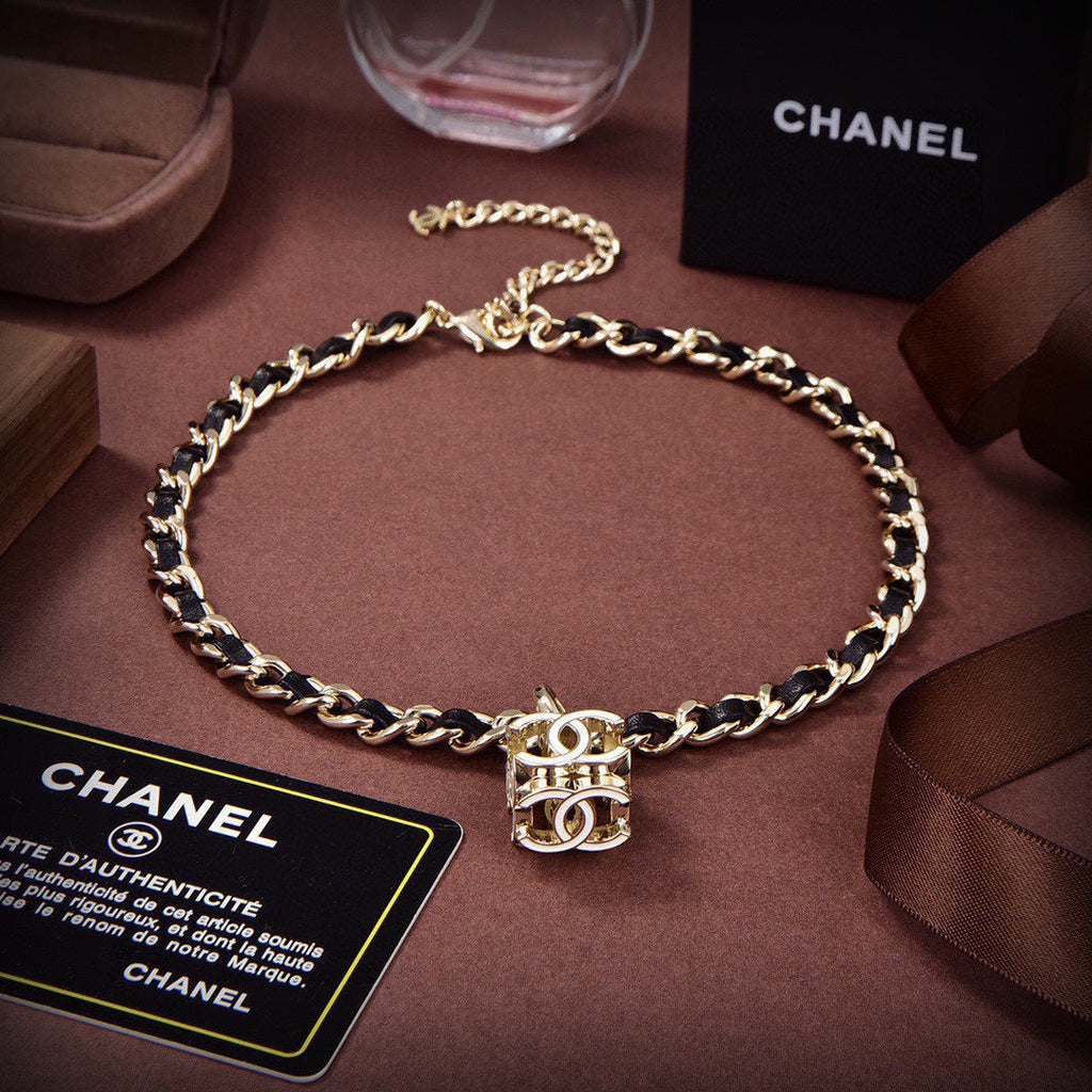 Chanel Leather Choker Necklace