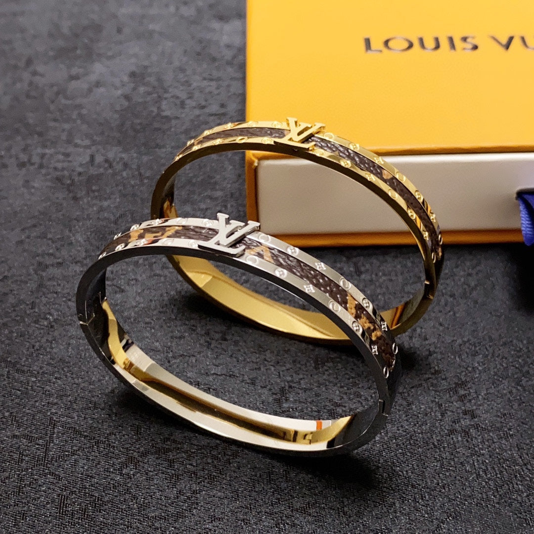 Louis Vuitton Leather Vintage Bracelet