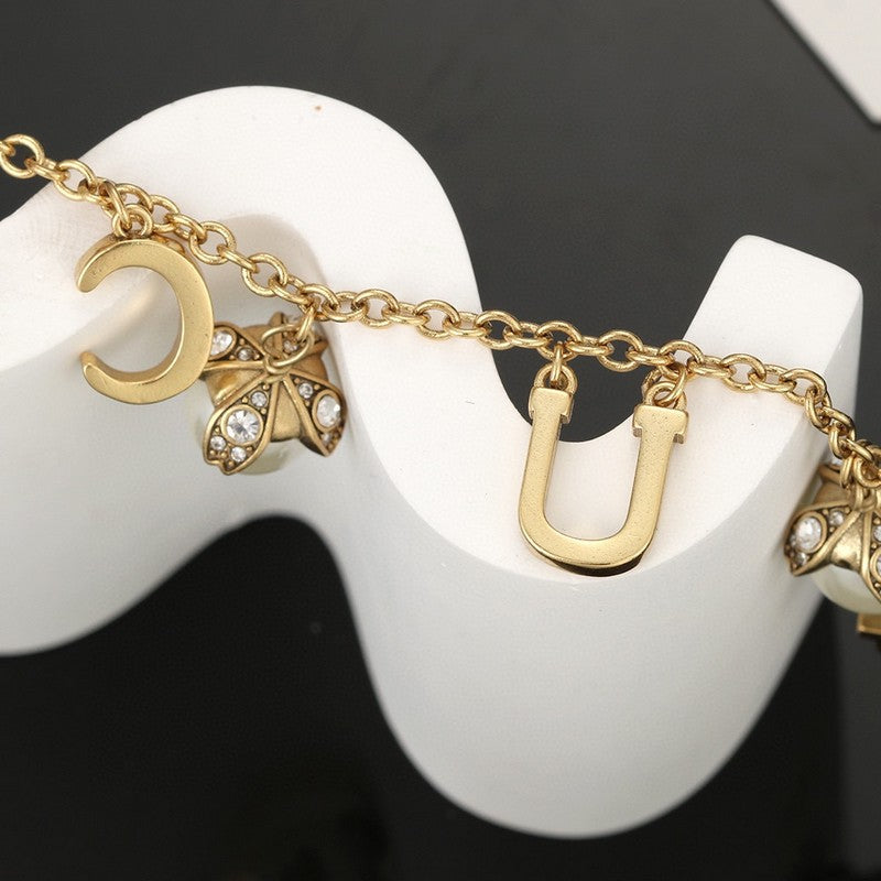 Gucci Double G Pearl Necklace