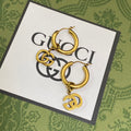 Gucci Double G Hollow Earrings - 18K Yellow Gold