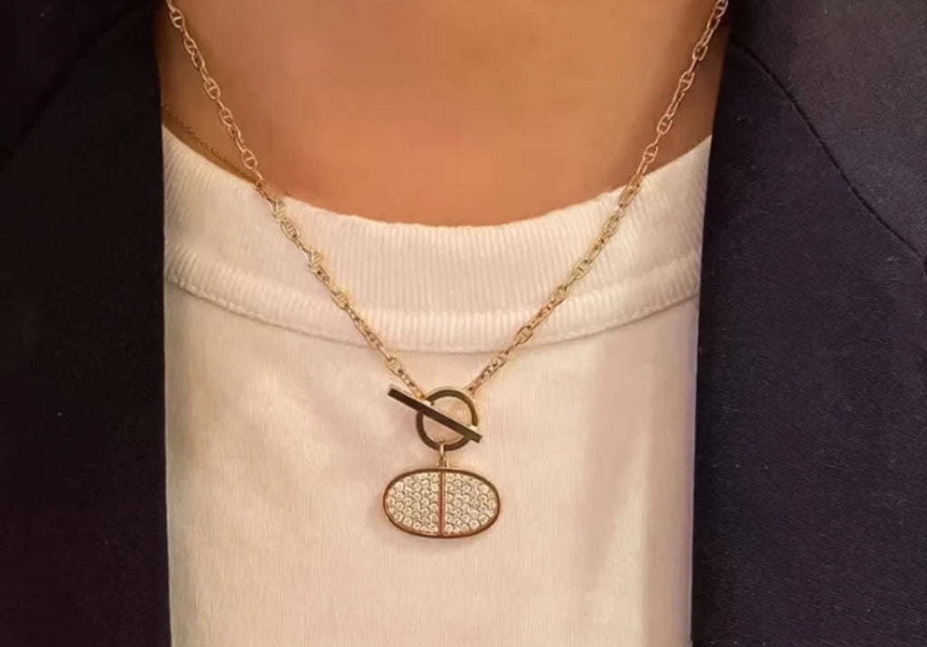 Hermes Chaine D'ancre Contour Pendant Necklace