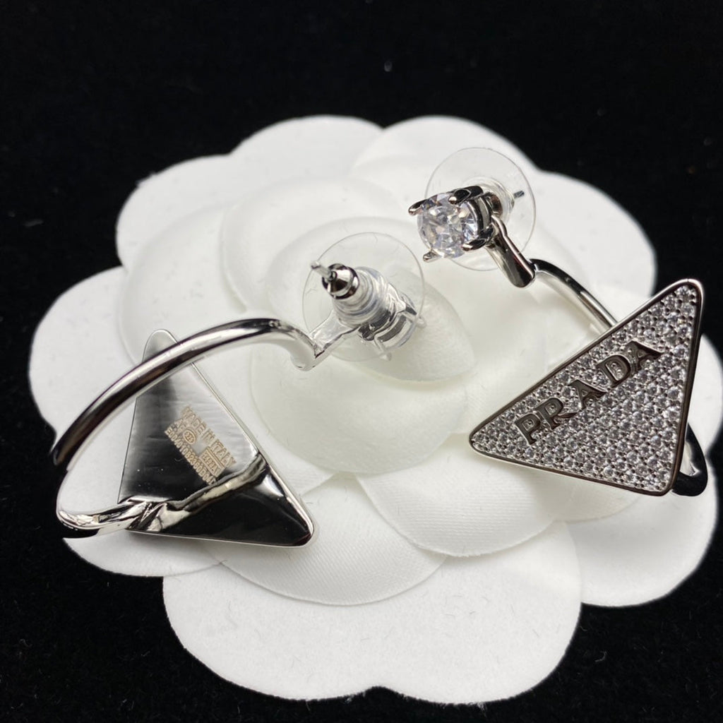 Diamond Earrings - 18K White Gold