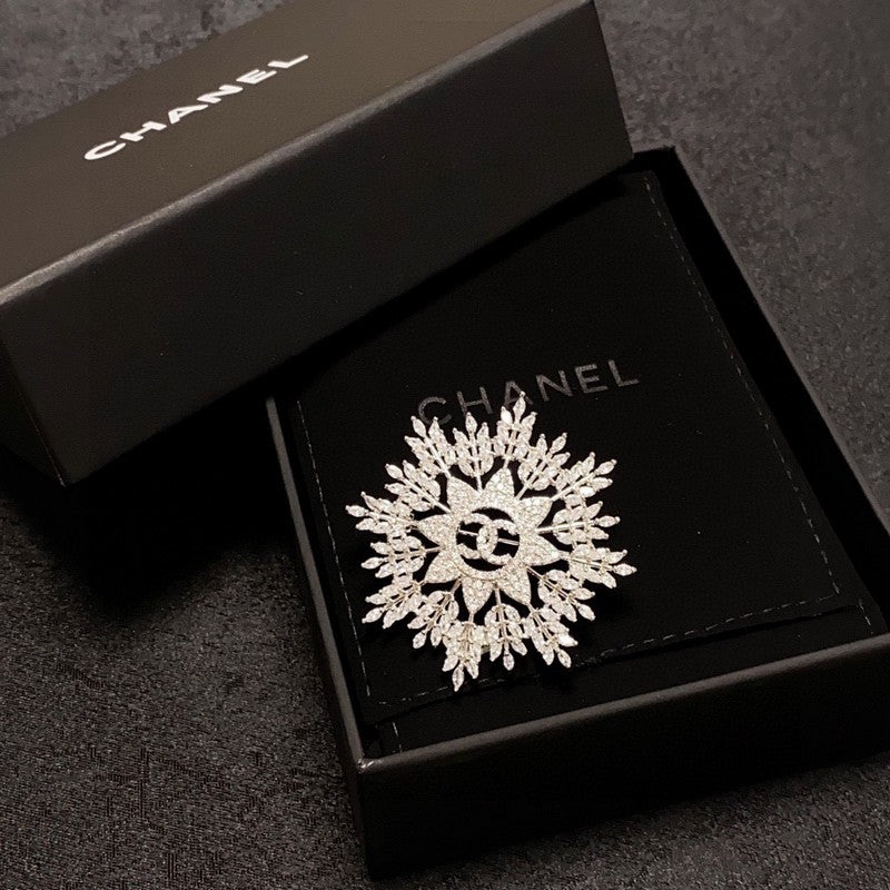 Chanel Flower Crystal Brooch