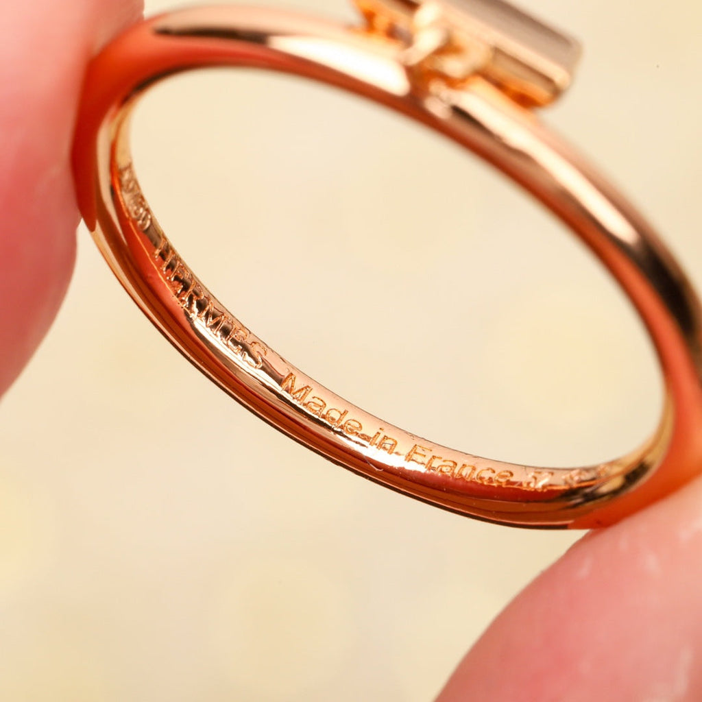 Hermes Chaine D'ancre Verso Ring - 18K Rose Gold