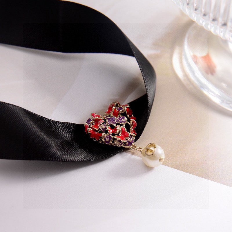 Dior 30 Montaigne Red Crystals Choker Necklace