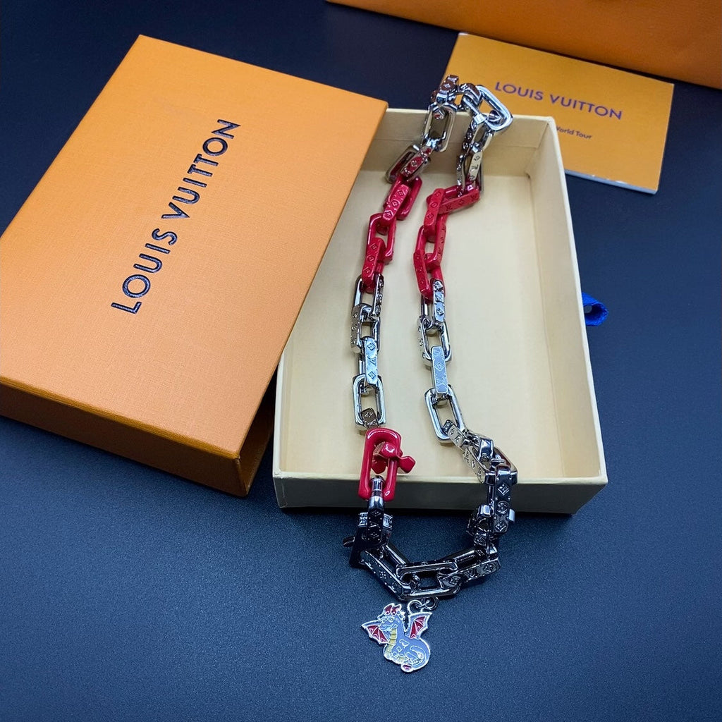 Louis Vuitton Dargon Monogram Chain Necklace