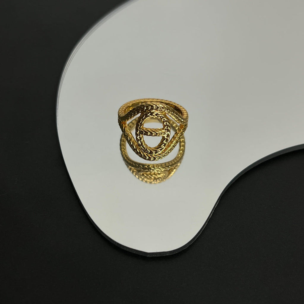 Hermes Chaine D'Ancre Danae Medium Ring - 18K Gold