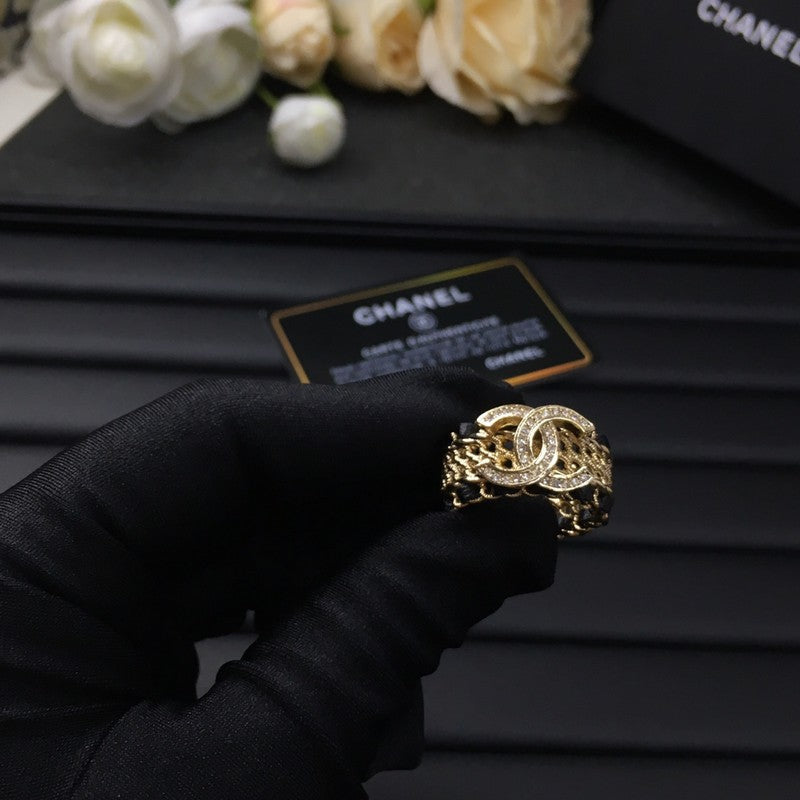Chanel Strass Diamond Ring - 18K Yellow Gold