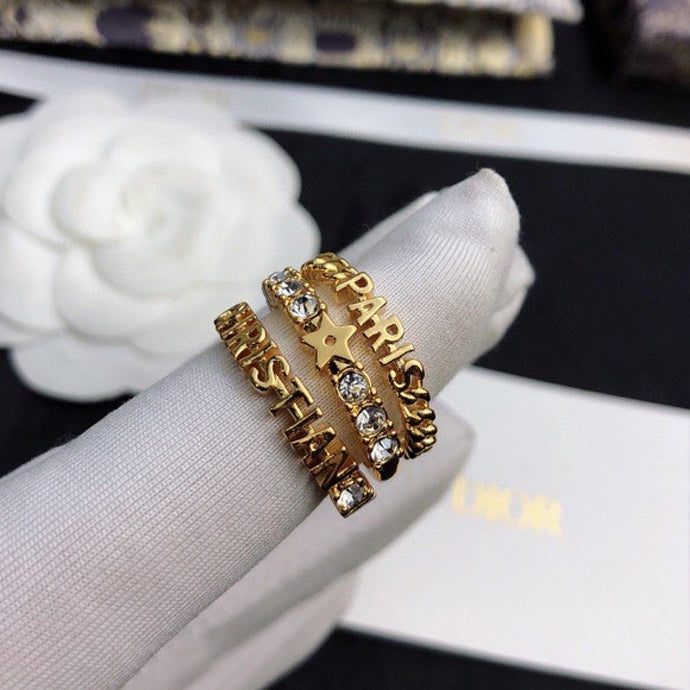 Dior Star Set of Three Rings - 18K Yellow Gold
