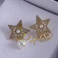 Dior Star Diamond Earrings - 18K Yellow Gold