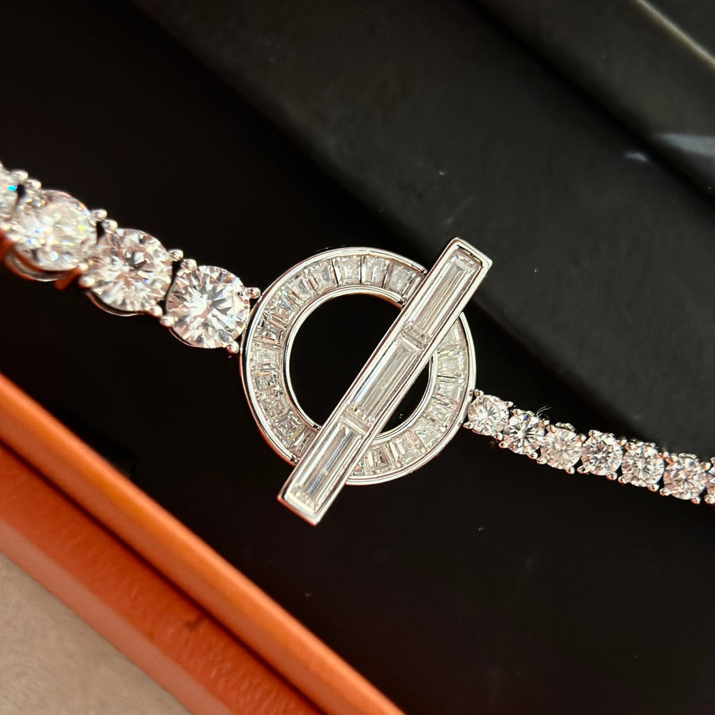 Hermes Finesse Link Diamond Bracelet - 18K Rose Gold