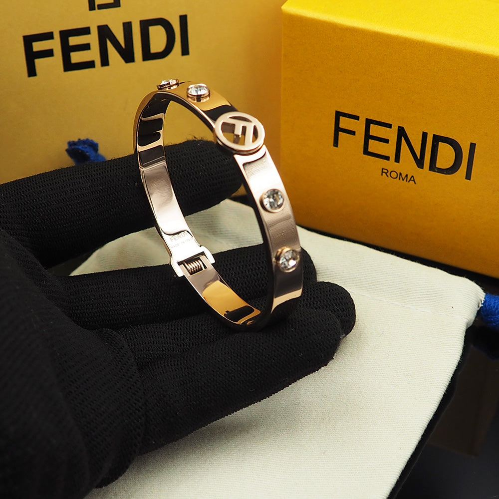 Fendi Is Crystal Bracelet - 18K Gold