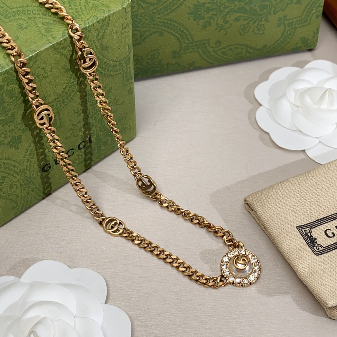 Gucci Double G Flower Necklace